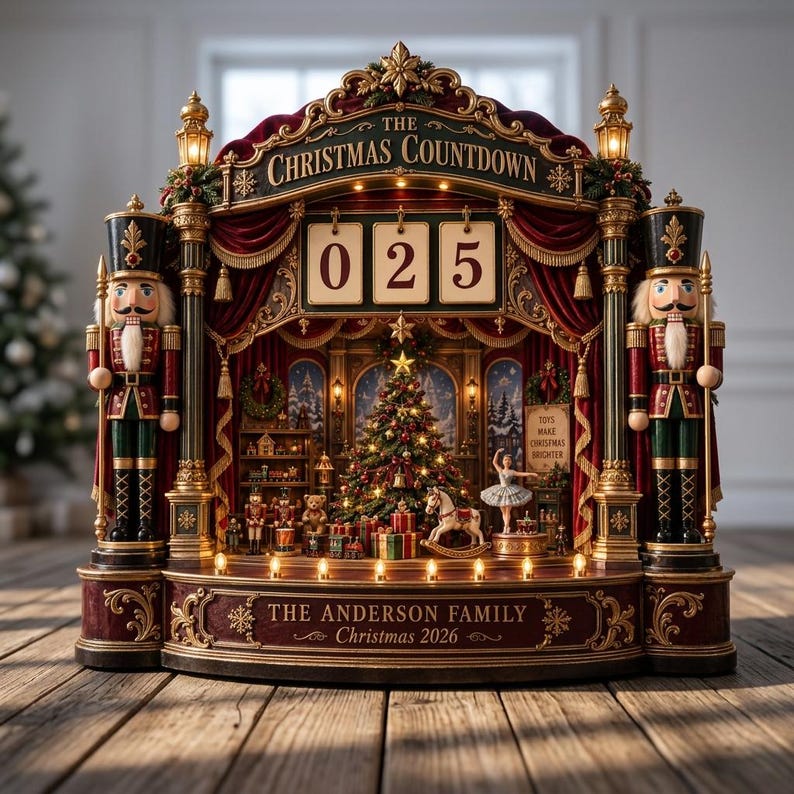 il_794xN.8575278644_dtbz.jpg Vintage Nutcracker Christmas Countdown Calendar - Image 1