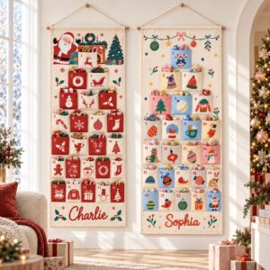 Custom Name Fabric Pocket Advent Calendar